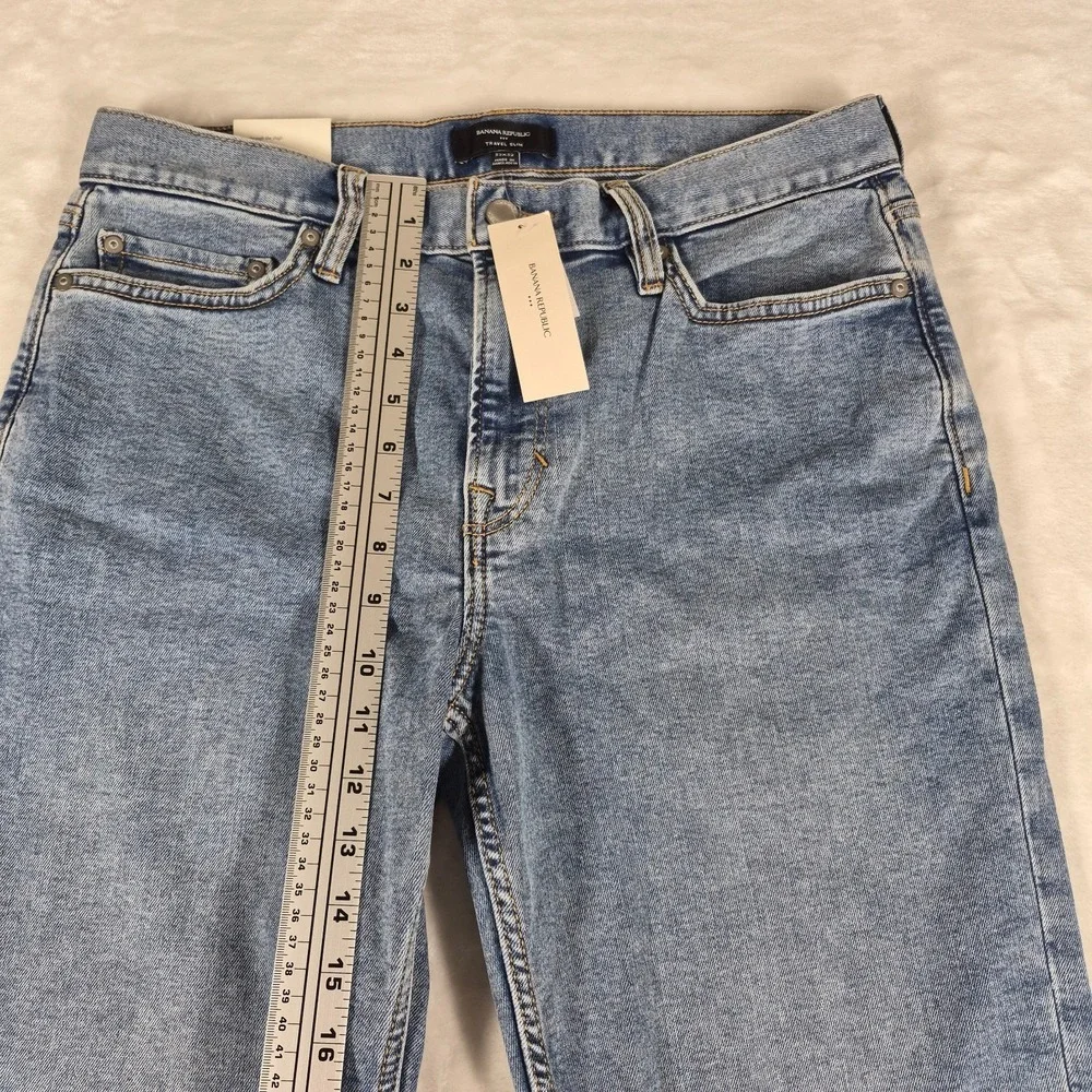 Banana Republic Travel Jeans Men's‎ 32x32 Blue Denim Slim Fit Stretch Casual NWT